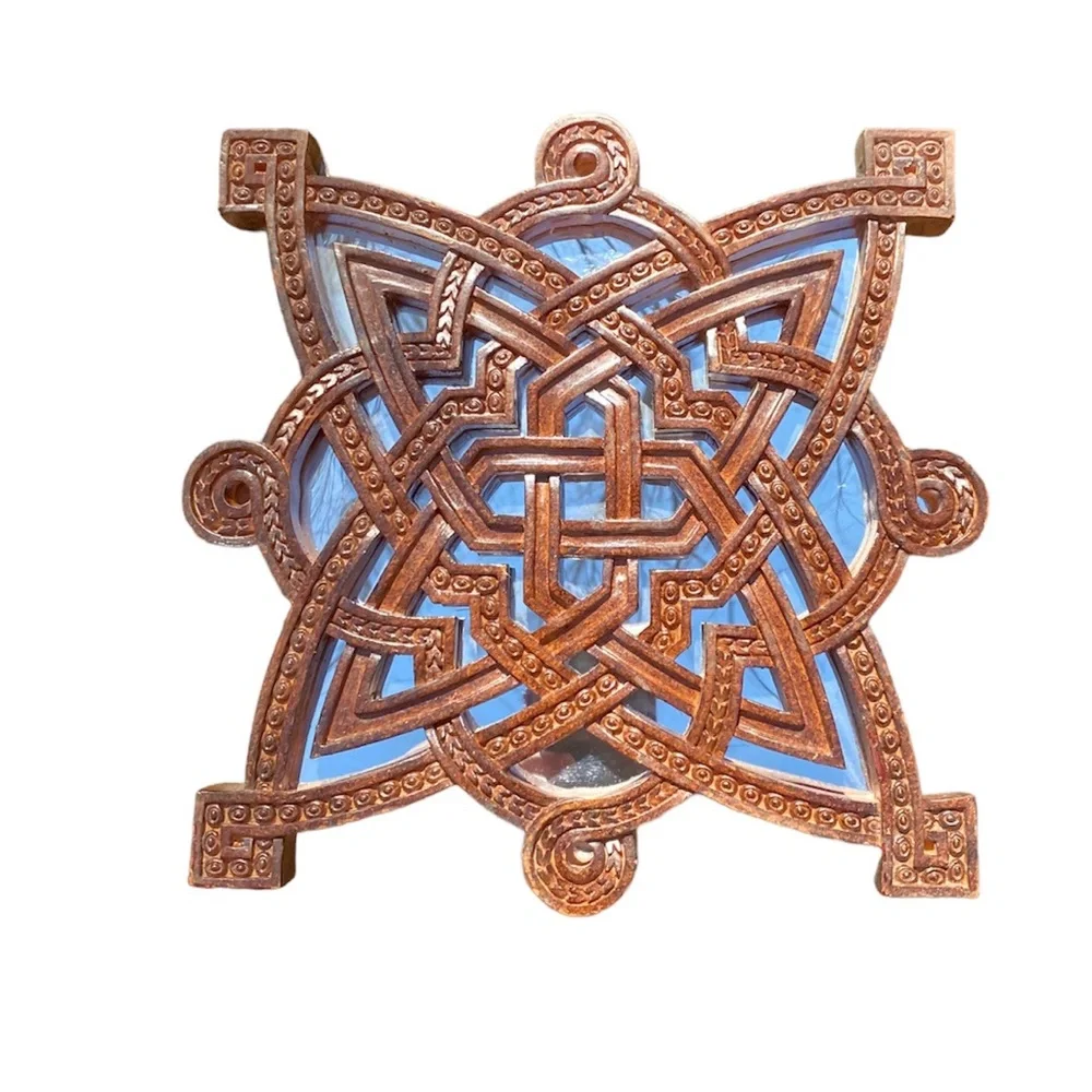 Wall Art Celtic detailed design with mirrored Small 10”